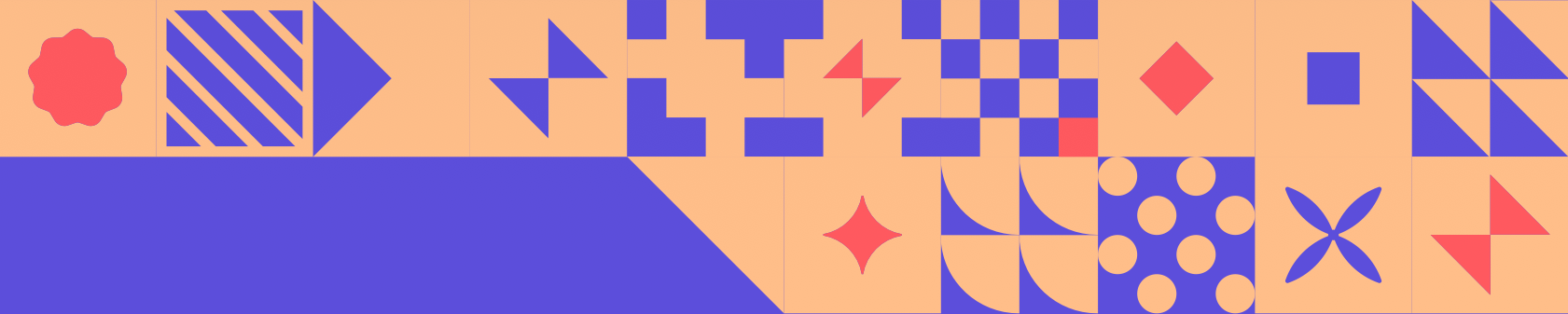 Mosaic pattern banner